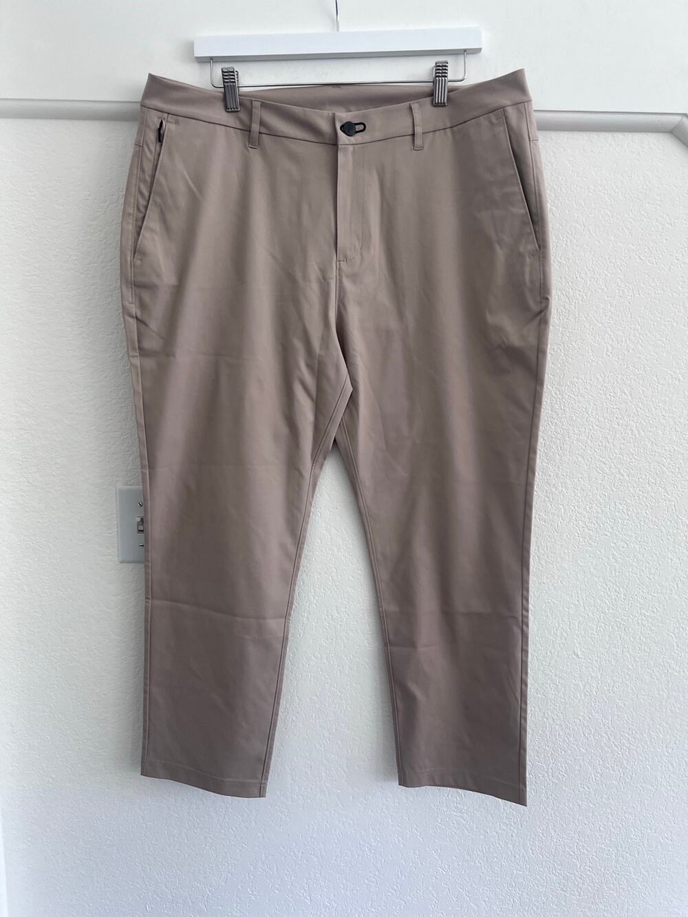 Public Rec Chino Performance Pants 36 x 28 Beige Tech Golf Sport NWOT